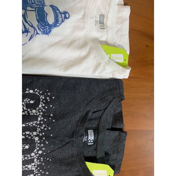 Set of 2 Crazy8 T-Shirt Size Large 10/12 Girls Multicolor NWT - Picture 4 of 4